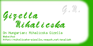 gizella mihalicska business card